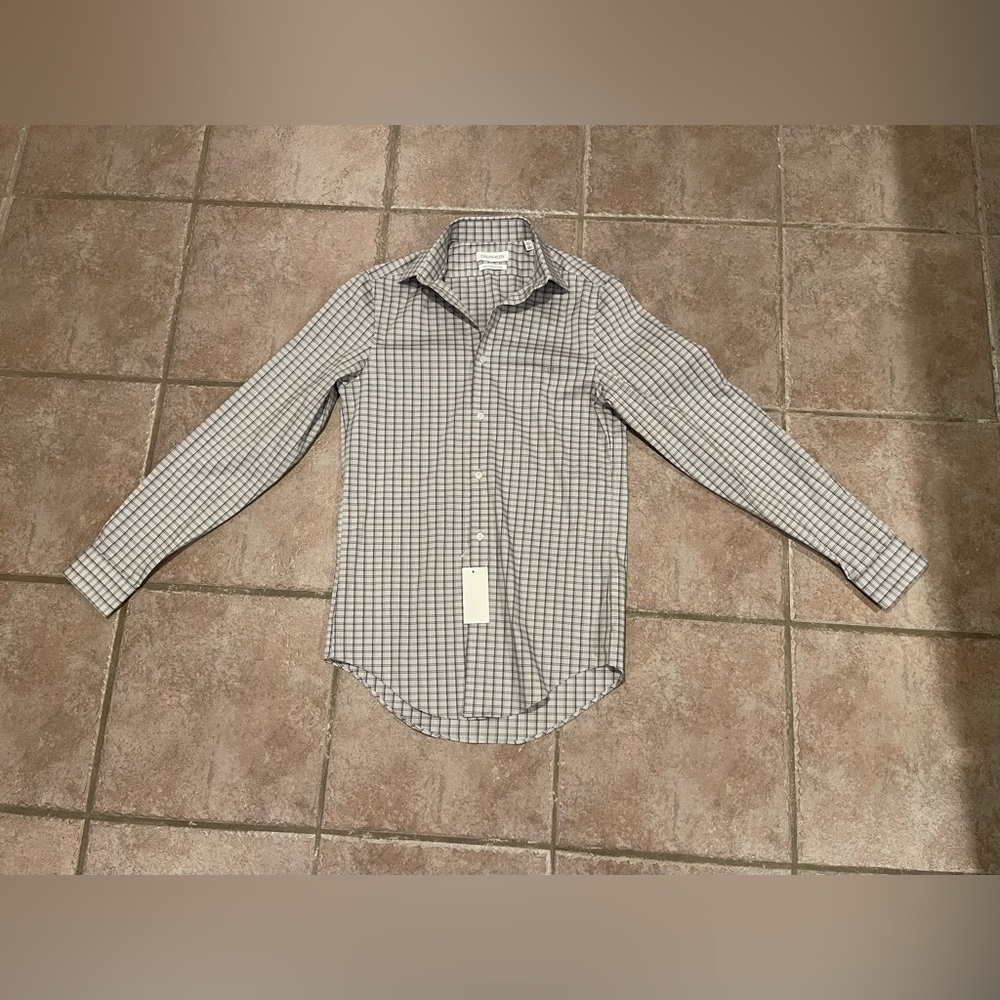 Men's Gray Checkered Shirt